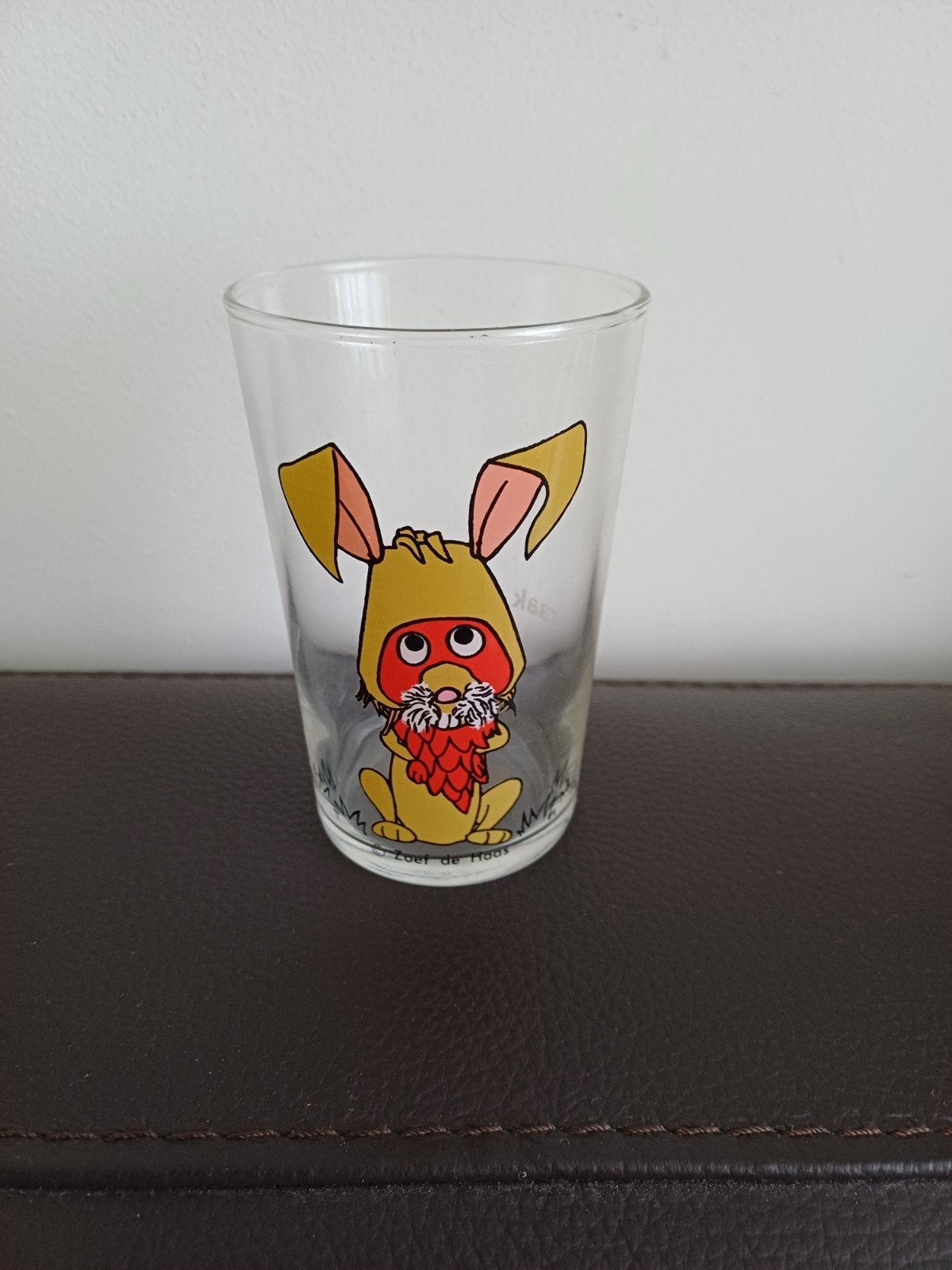 Raak limonadeglas Fabeltjeskrant Zoef de Haas, Ophalen of Verzenden, Gebruikt, Gebruiksvoorwerp