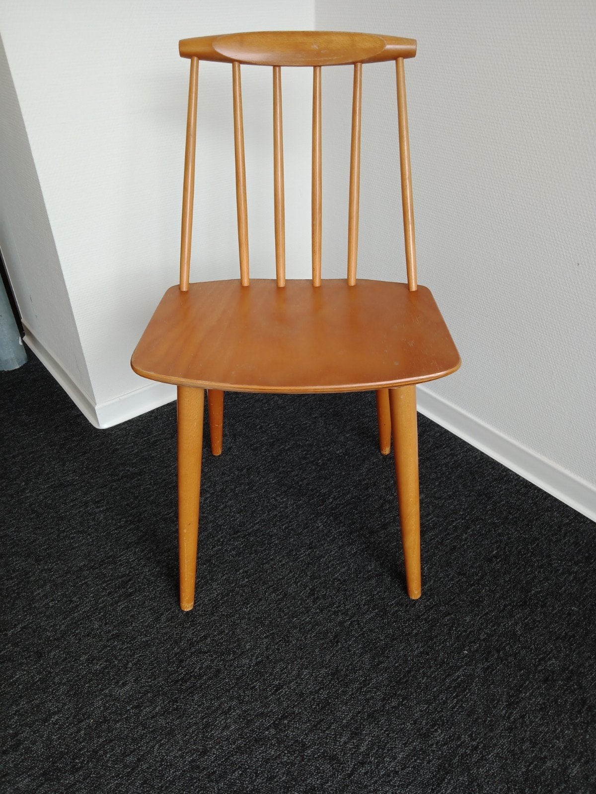 Houten design stoel - Scandinavische stijl, Ophalen, Gebruikt, Bruin, Eén