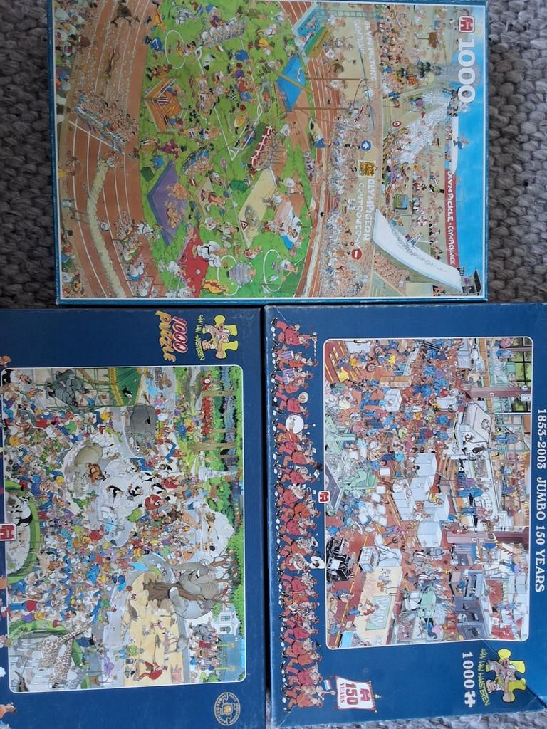 2x Jan van Haasteren., Ophalen of Verzenden, 500 t/m 1500 stukjes, Zo goed als nieuw