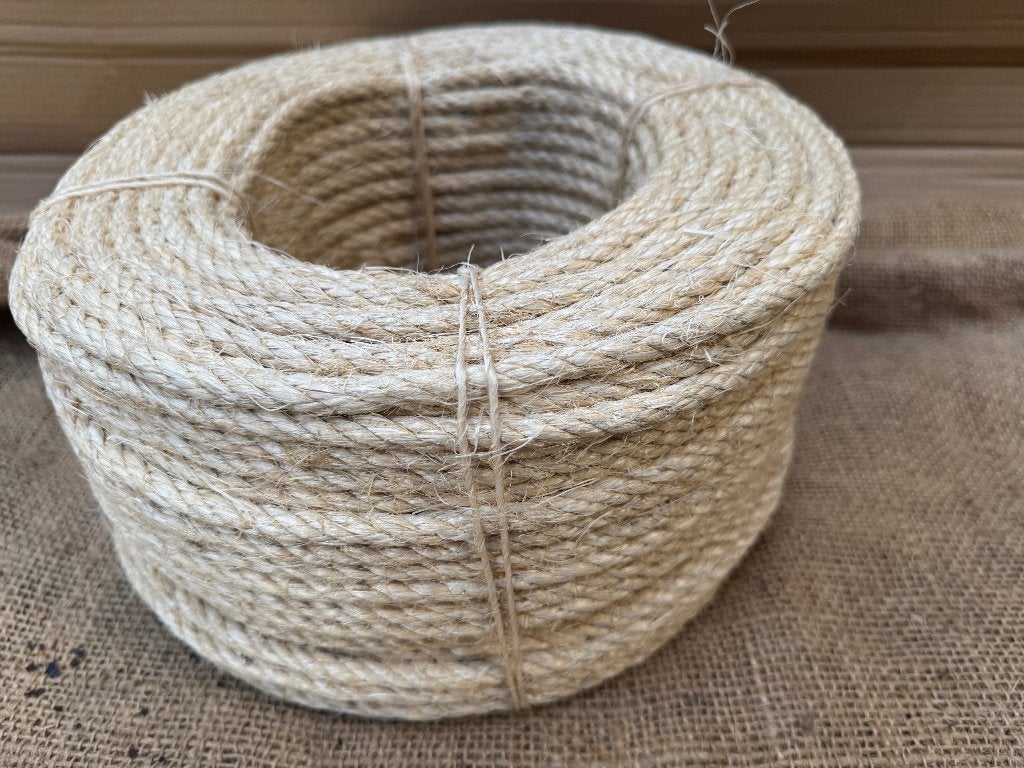 TOUW SISAL 8mm rollen a 100mtr/4-strengs, Ophalen, Nieuw, Lijn of Blok