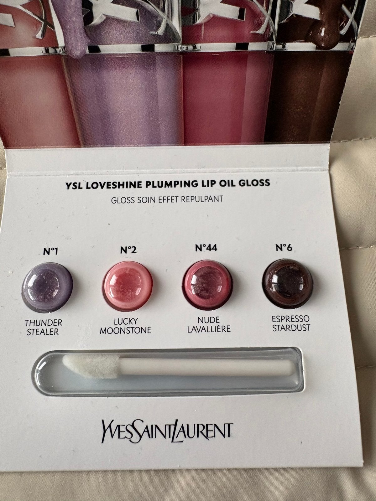 YSL LOVESHINE PLUMPING LIP GLOSS TESTER CARD + KWASTJE, Ophalen, Nieuw