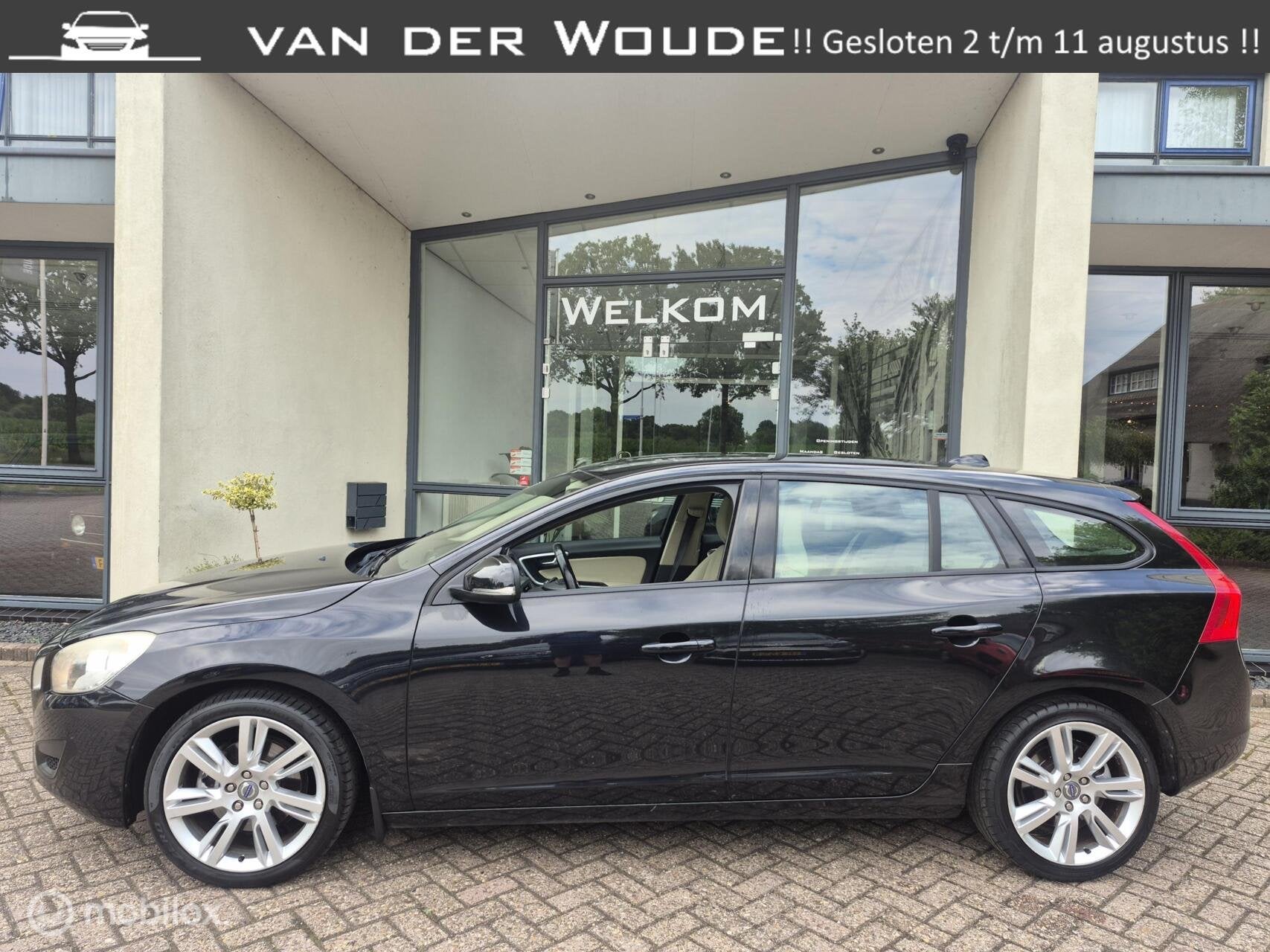 Volvo V60 1.6 T4F Kinetic 2012|Clima|Cruise|Navi|Automaat, Auto's, Stof, 4 cilinders, 179 pk, Zwart