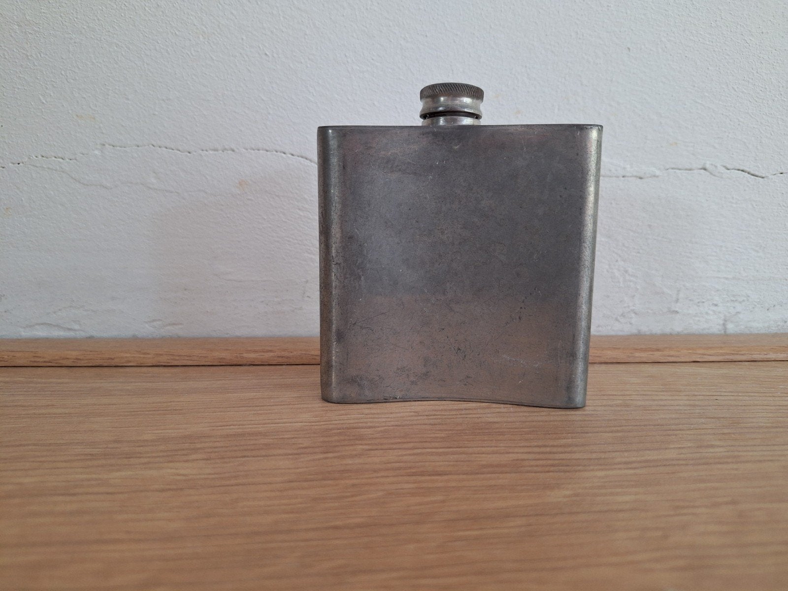 Vintage Sheffield Rose Pewter Heupfles - Engeland, Ophalen of Verzenden