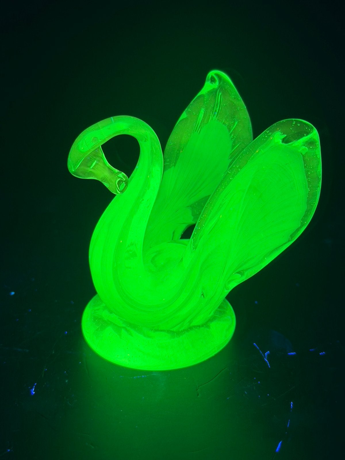Uranium glass Swan, Ophalen of Verzenden