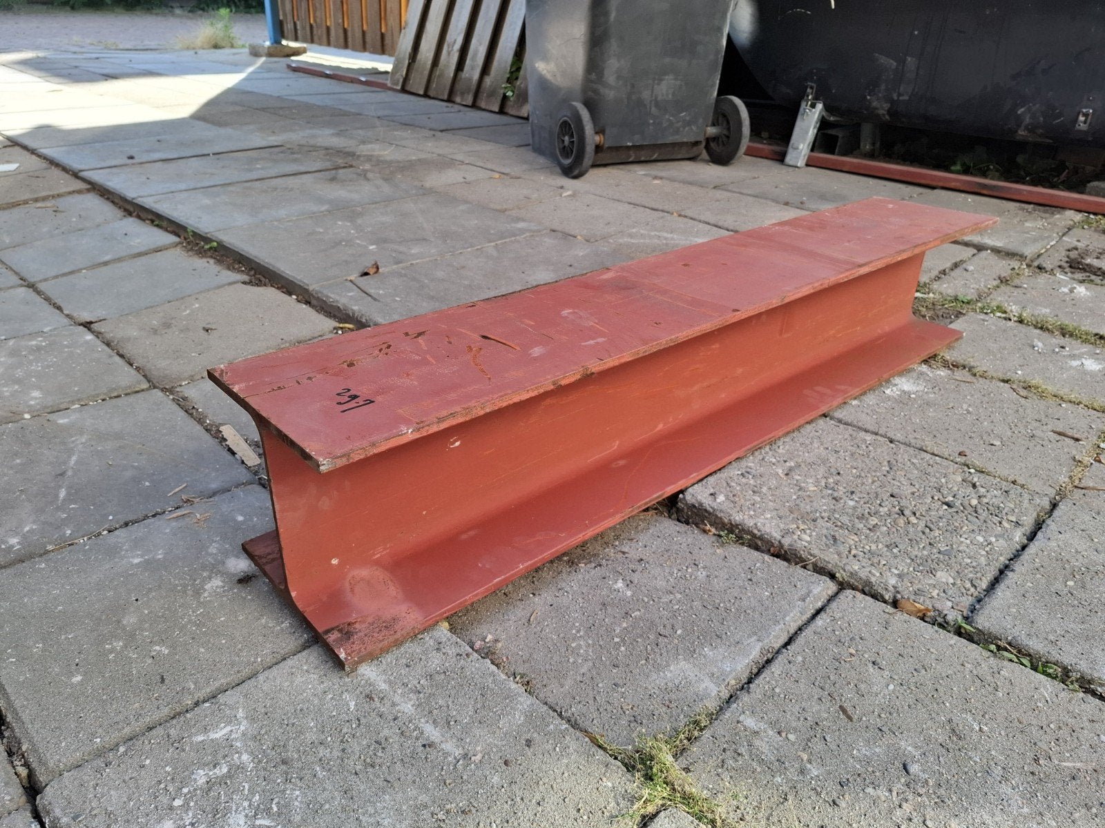 Stalen H-balk / I-balk - 120 cm lang, 29,7 cm hoog, Ophalen, Gebruikt, IJzer