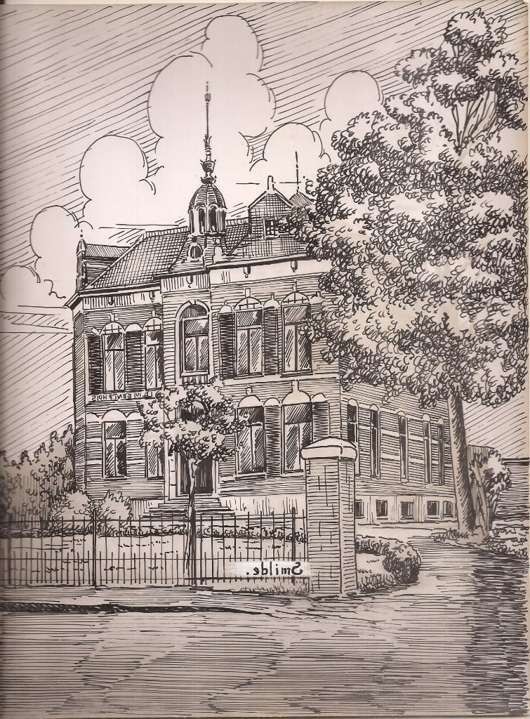 Smilde Gemeentehuis 1948 Tekening Sievers, Ophalen of Verzenden