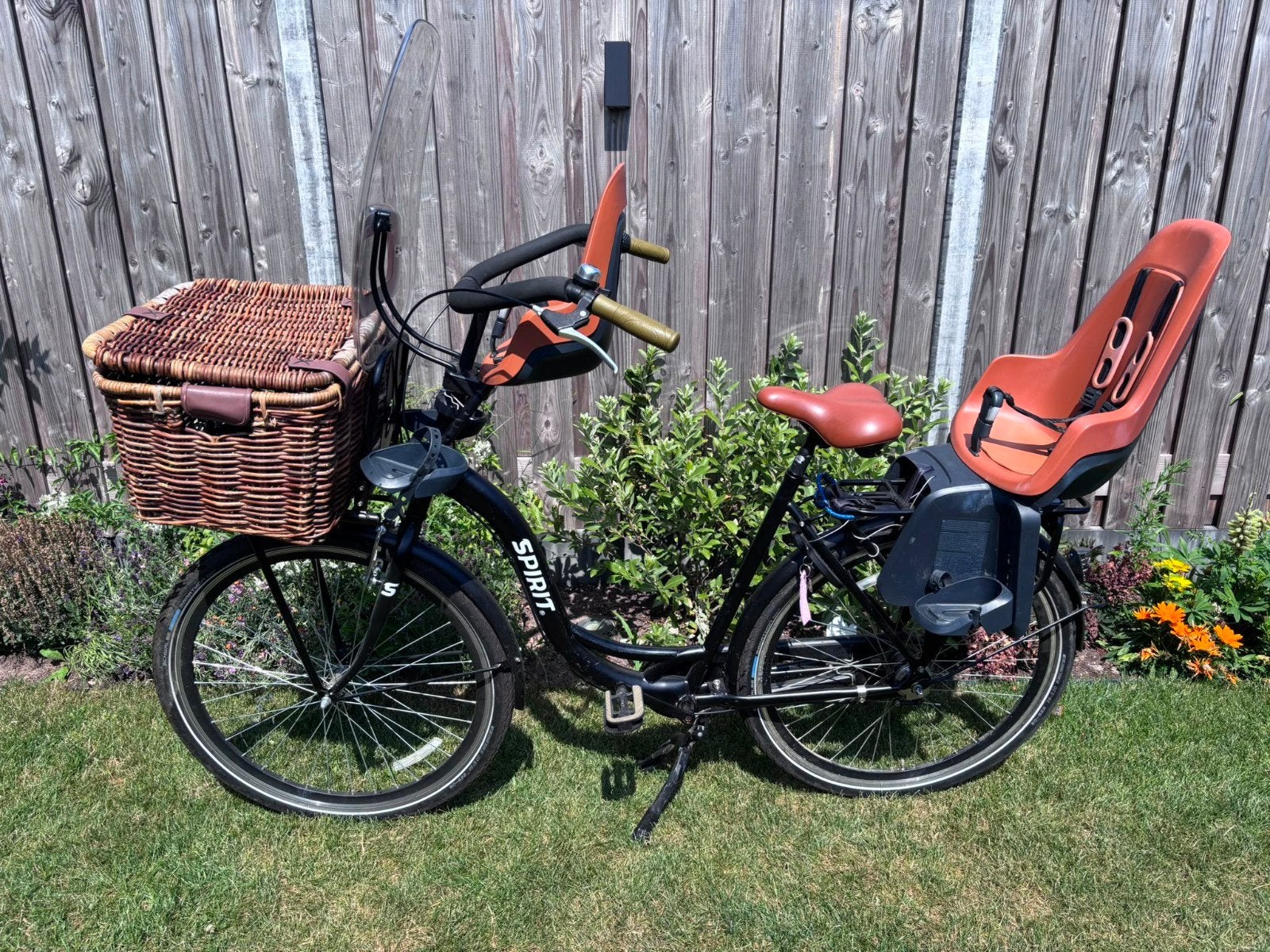 Complete Spirit Moederfiets incl. 2 Bobike zitjes & mand, Achterzitje, Spirit, Ophalen, 15 t/m 25 kg