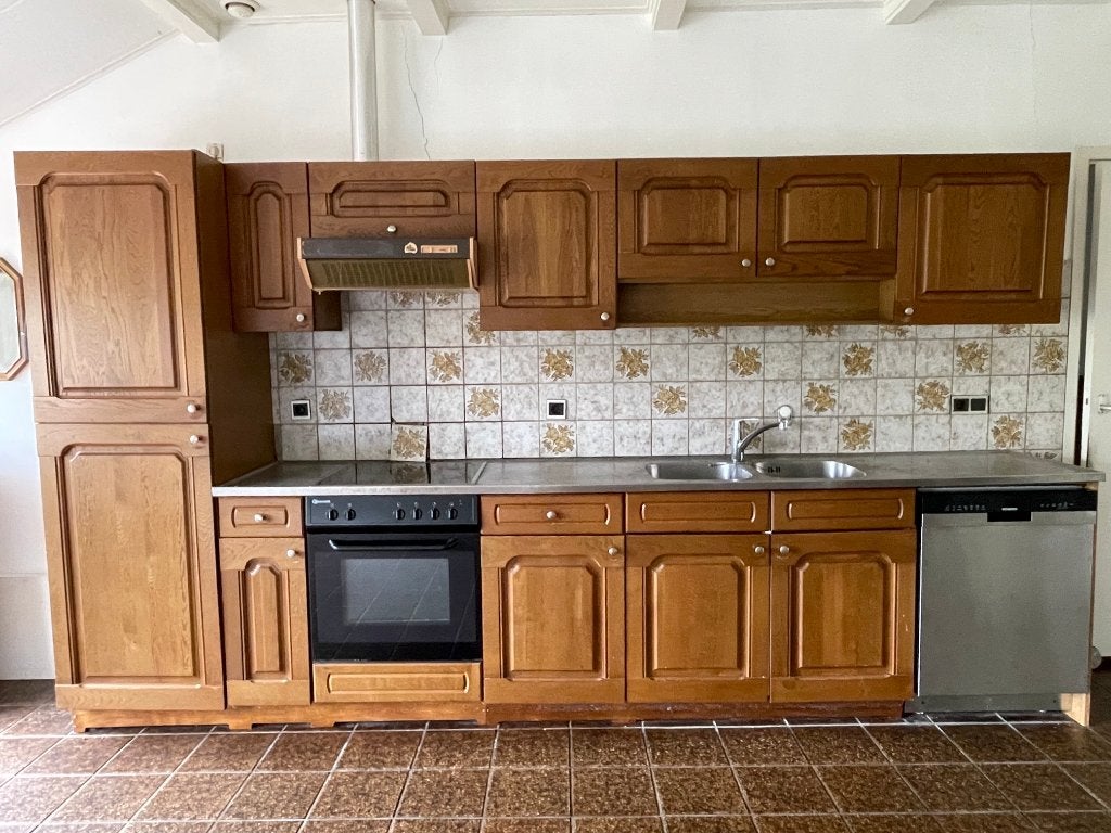 Retro keuken, Huis en Inrichting, Keuken | Complete keukens, Ophalen, Gebruikt, Bruin, Enkelwandige keuken