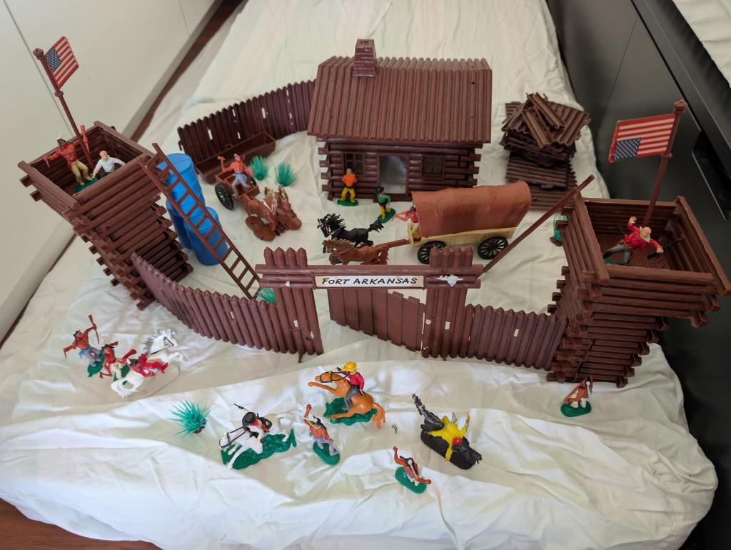 "Fort Arkansas" Jaren 60 – Met Indianen, Paarden & Karren, Verzamelen, Ophalen of Verzenden, Gebruikt