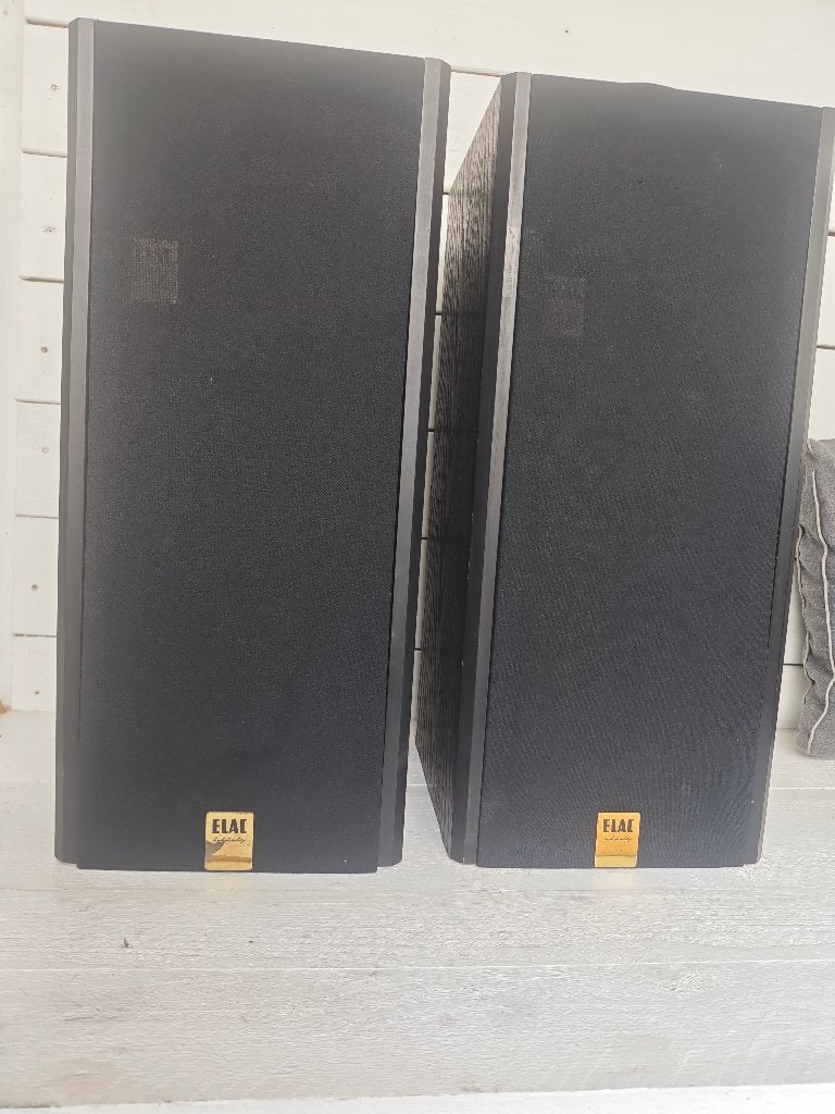 Vintage ELAC EL 75/II luidsprekers, Stereo speakers, Gebruikt, 60 tot 120 watt, Ophalen