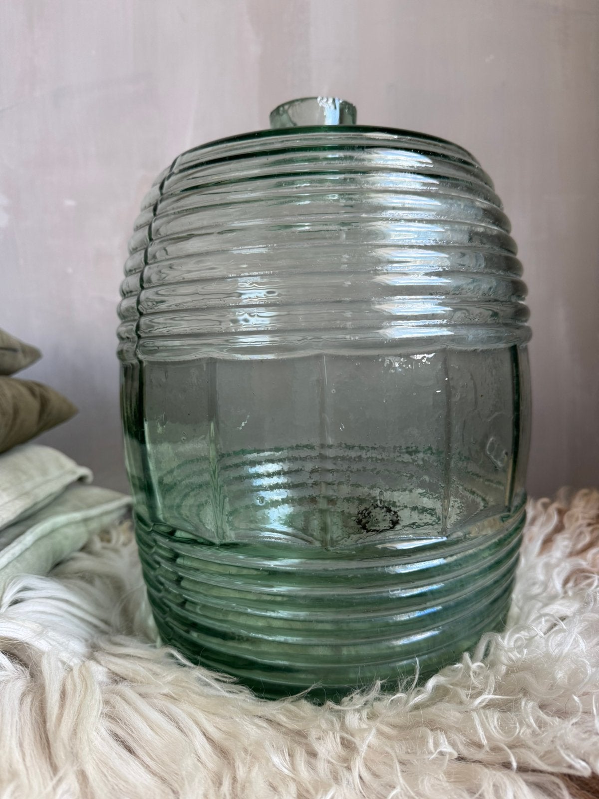 Vintage azijnvat glas, Ophalen