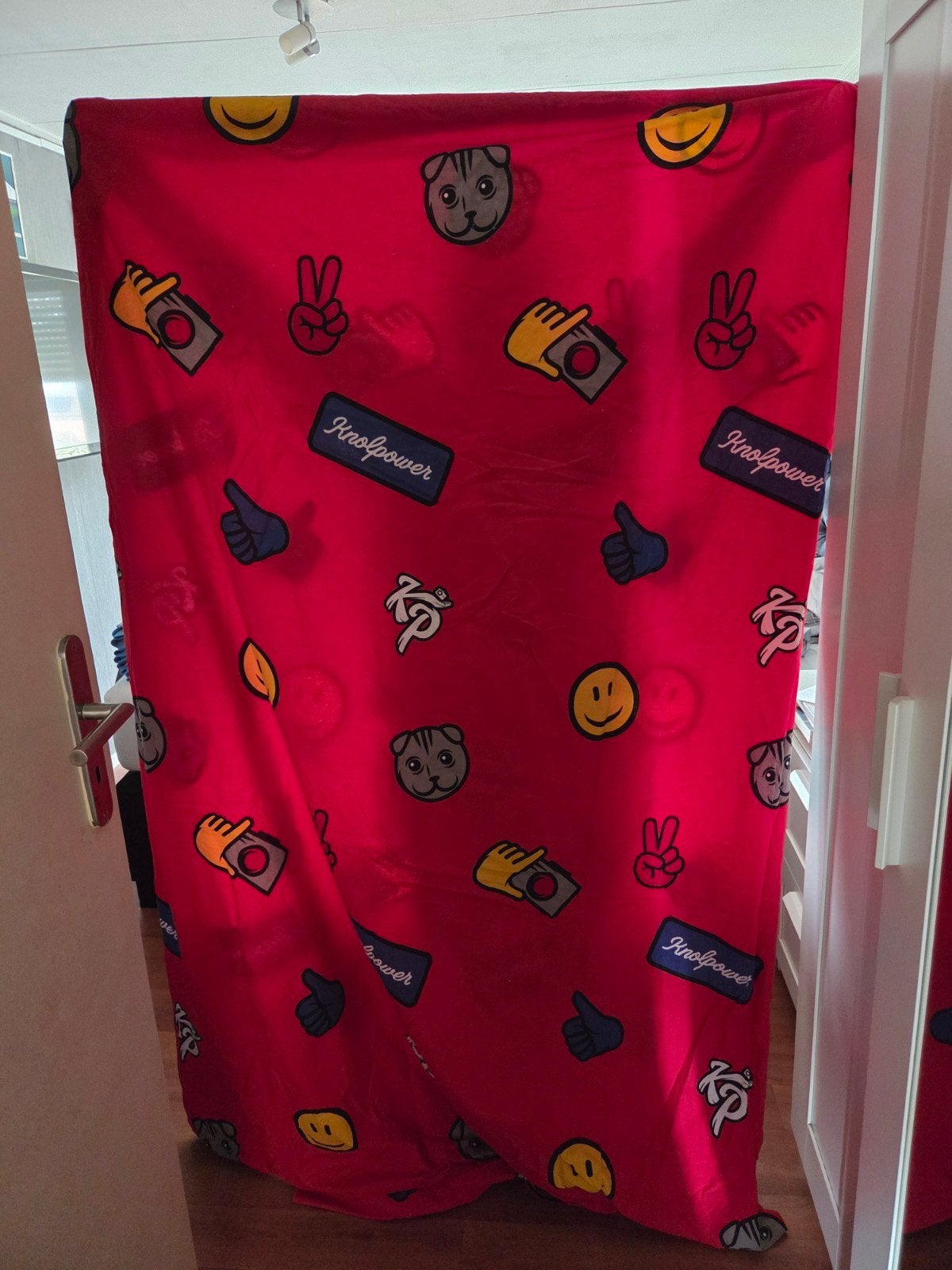 Knolpower dekbedovertrek met sloop - Rood (2 stuks), Huis en Inrichting, Slaapkamer | Beddengoed, Ophalen, Eenpersoons, Dekbedovertrek
