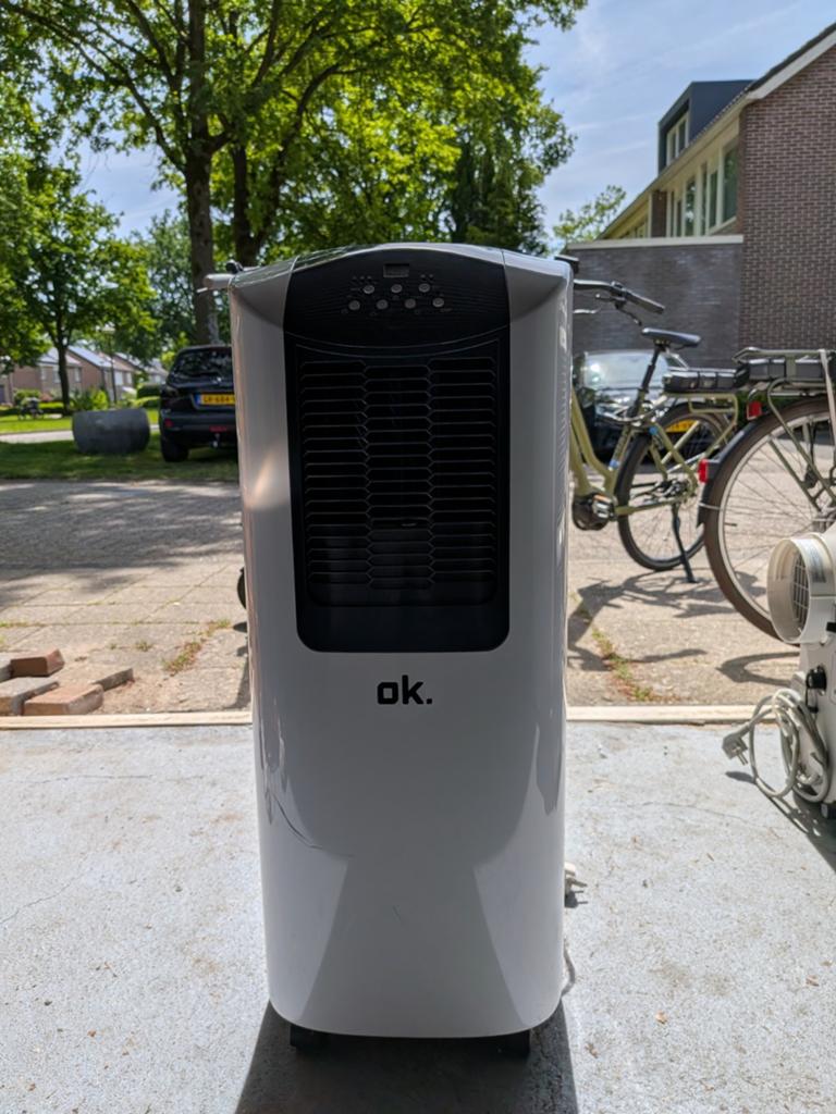 OK Mobiele Airco 12000 BTU met alle toebehoren, Ophalen, Gebruikt, Koelen en Ontvochtigen, Afstandsbediening