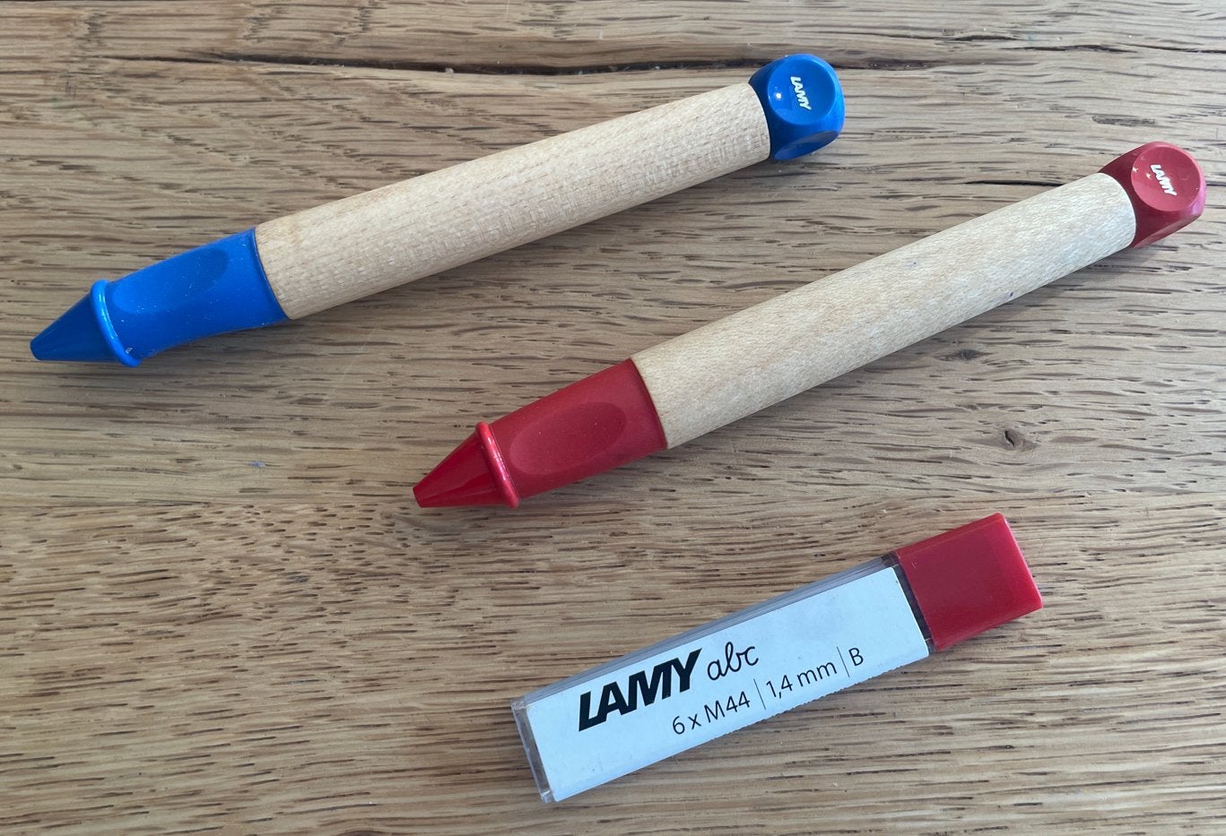 Lamy vulpotloden (rood en blauw), Ophalen of Verzenden, Gebruikt