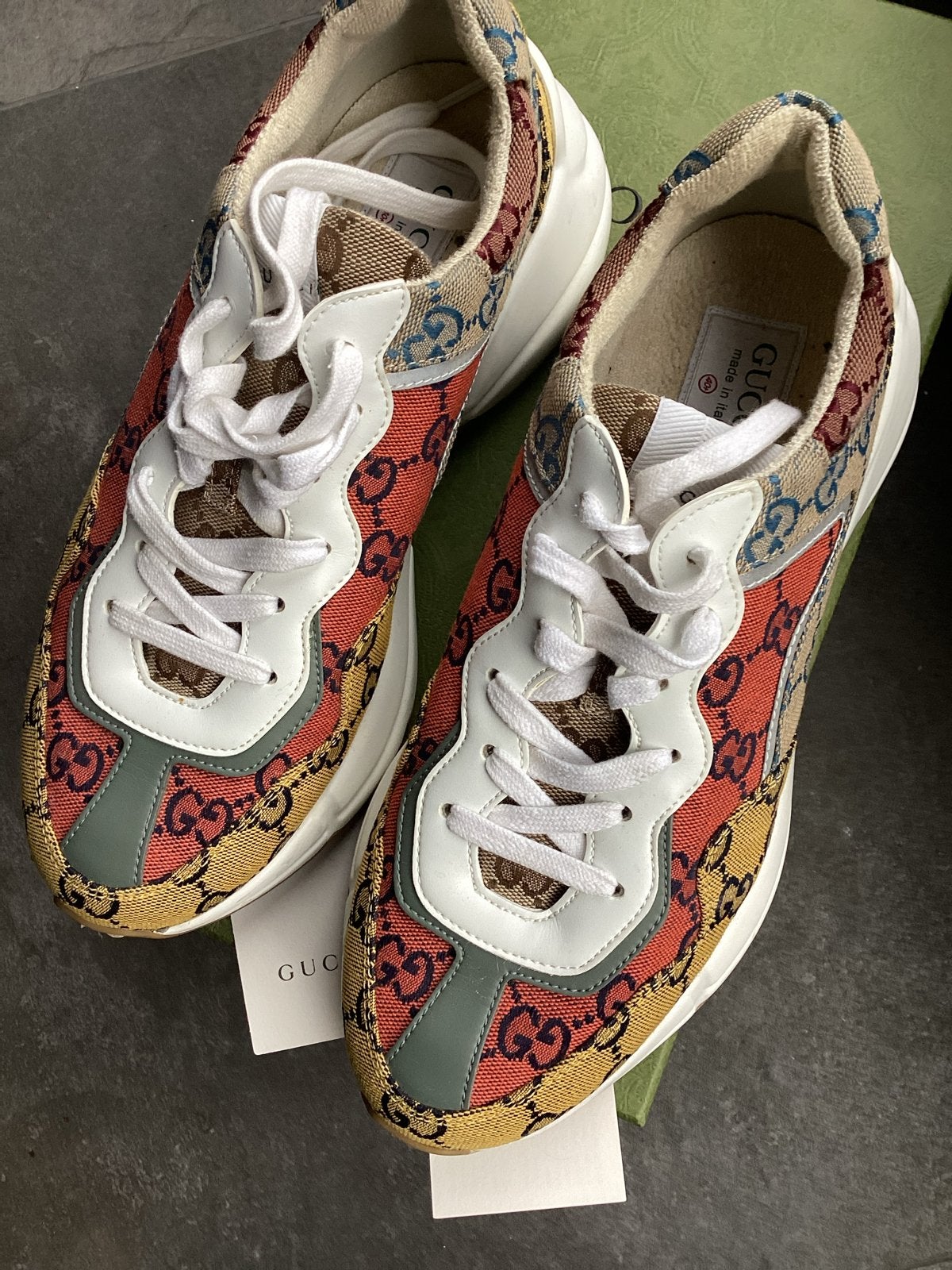 Originele Gucci Rhyton Sneakers - Maat 40+, Kleding | Dames, Ophalen of Verzenden, Zo goed als nieuw, Overige kleuren, Sneakers of Gympen