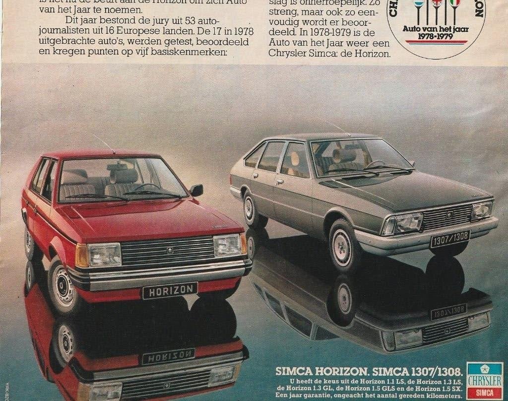 Retro reclame 1979 Simca Horizon auto 1307 1308 de titel, Verzenden, Overige typen