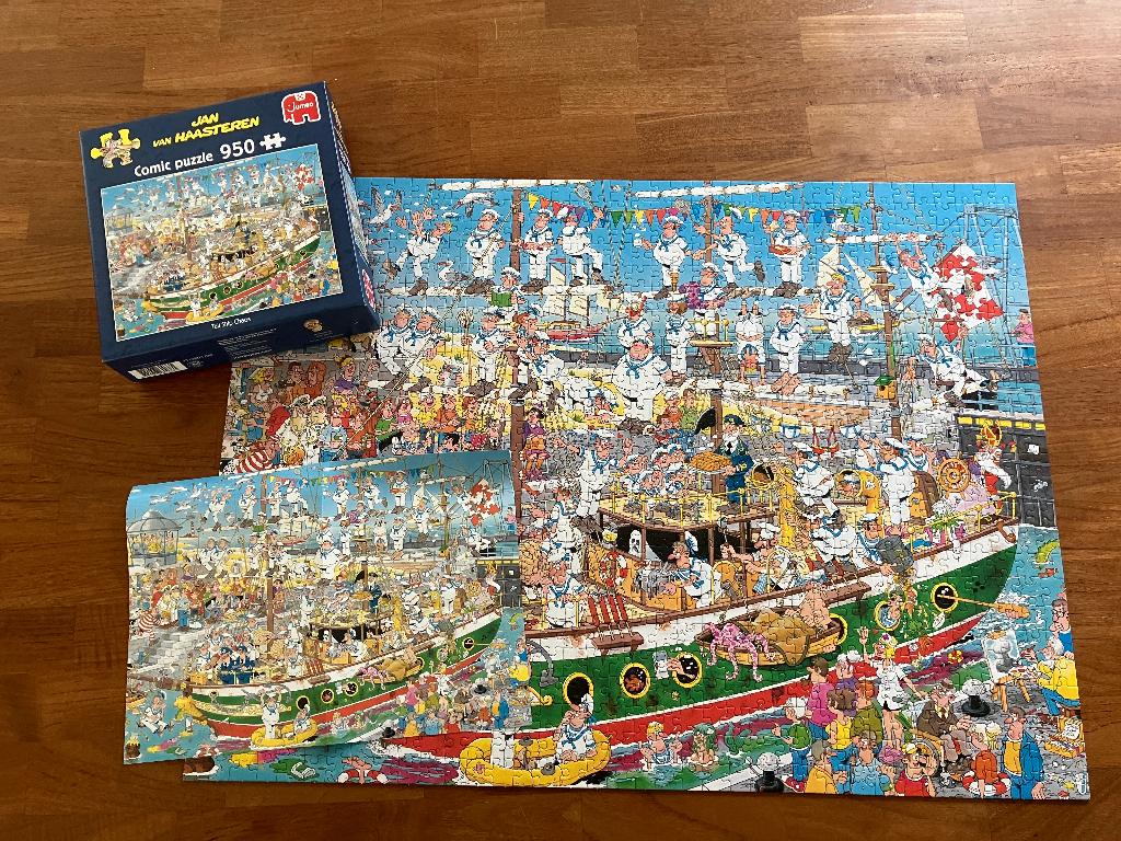 Jan van Haasteren - Tall Ship Chaos - 950 stukjes, Ophalen of Verzenden, 500 t/m 1500 stukjes, Zo goed als nieuw, Legpuzzel