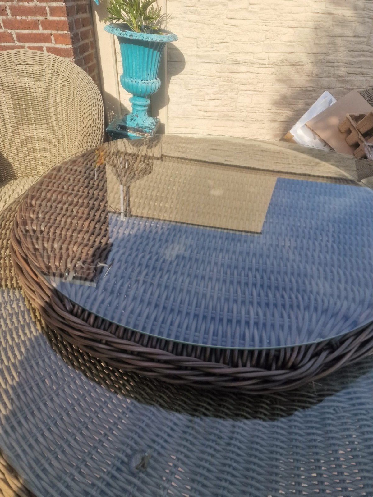 wicker opzetblad 90 cm, Ophalen, Gebruikt, 50 tot 100 cm, Rond