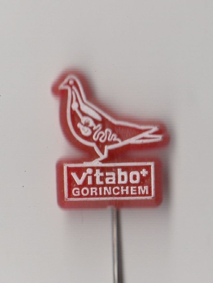 Duif Duiven Vitabo Gorinchem speldje, Verzamelen, Speldjes, Pins en Buttons, Gebruikt, Niet vindbaar, Niet vindbaar, Speldje of Pin