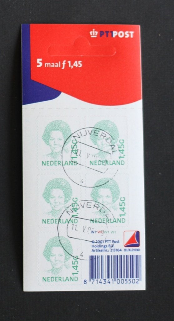 NVPH Velletje V 1495 b Hangmapje gestempeld V1495b, Verzenden, Na 1940, Gestempeld