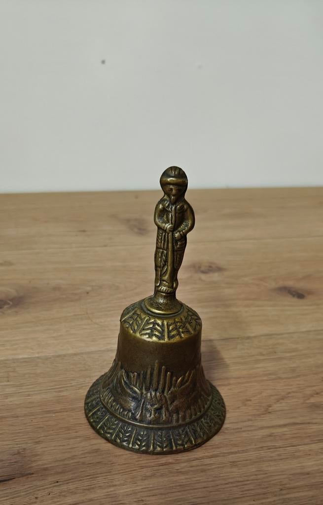 Antieke bronzen tafelbel, Antiek en Kunst, Ophalen of Verzenden