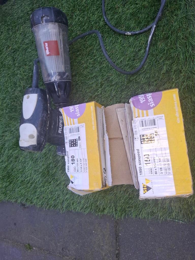 Rupes vlakschuurmachine inclusief schuurpapier, Ophalen, Minder dan 600 watt, Vlakschuurmachine
