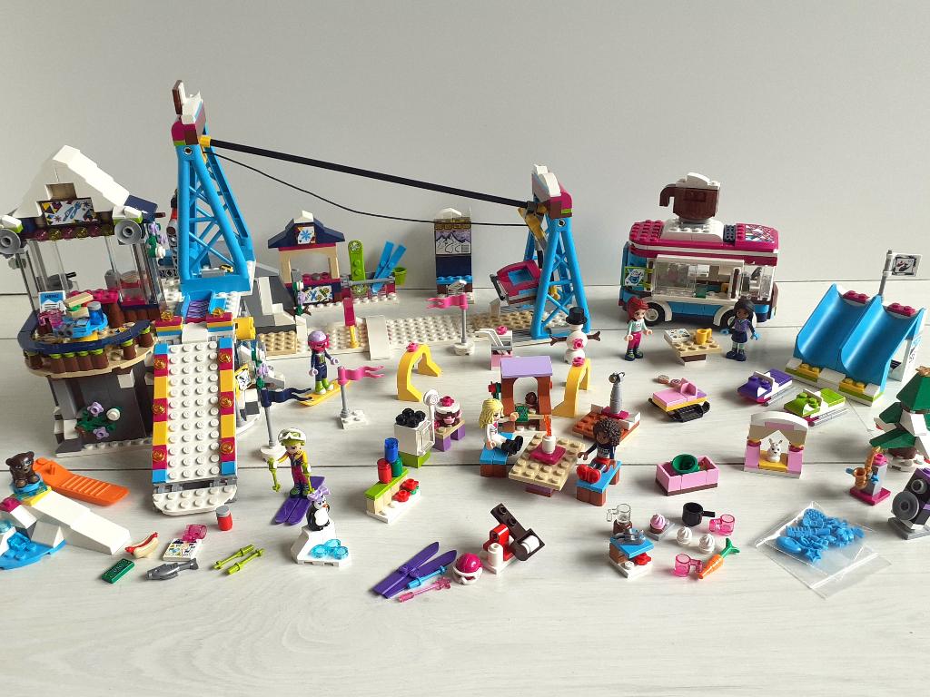 Lego Friends wintersport skilift 41324 + set 41329 en 41102, Gebruikt, Compleet, Lego, Friends