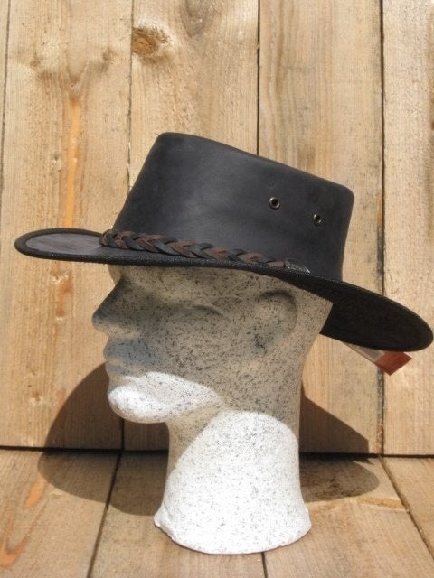 Leren Hoeden Squashy Bronco van Barmah Hats., 60 cm (XL, 7½ inch) of meer, Hoed, Haven 49 2871 CL, Nieuw