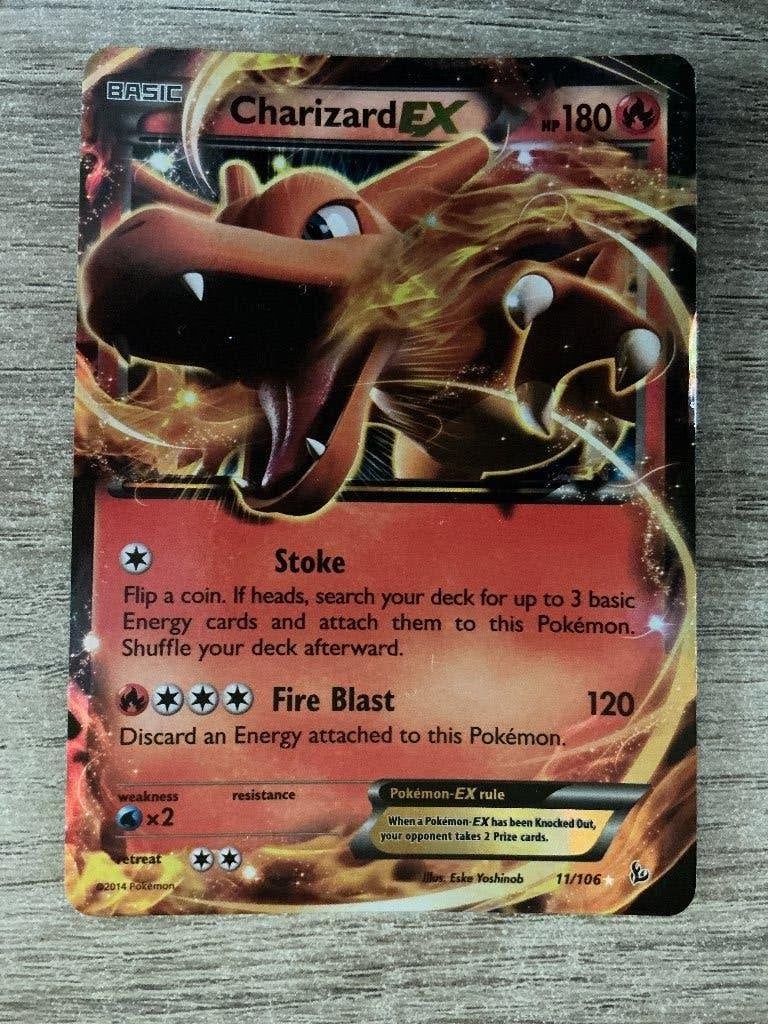 Pokémon Kaart: Charizard EX (2014), Ophalen of Verzenden, Gebruikt, Losse kaart