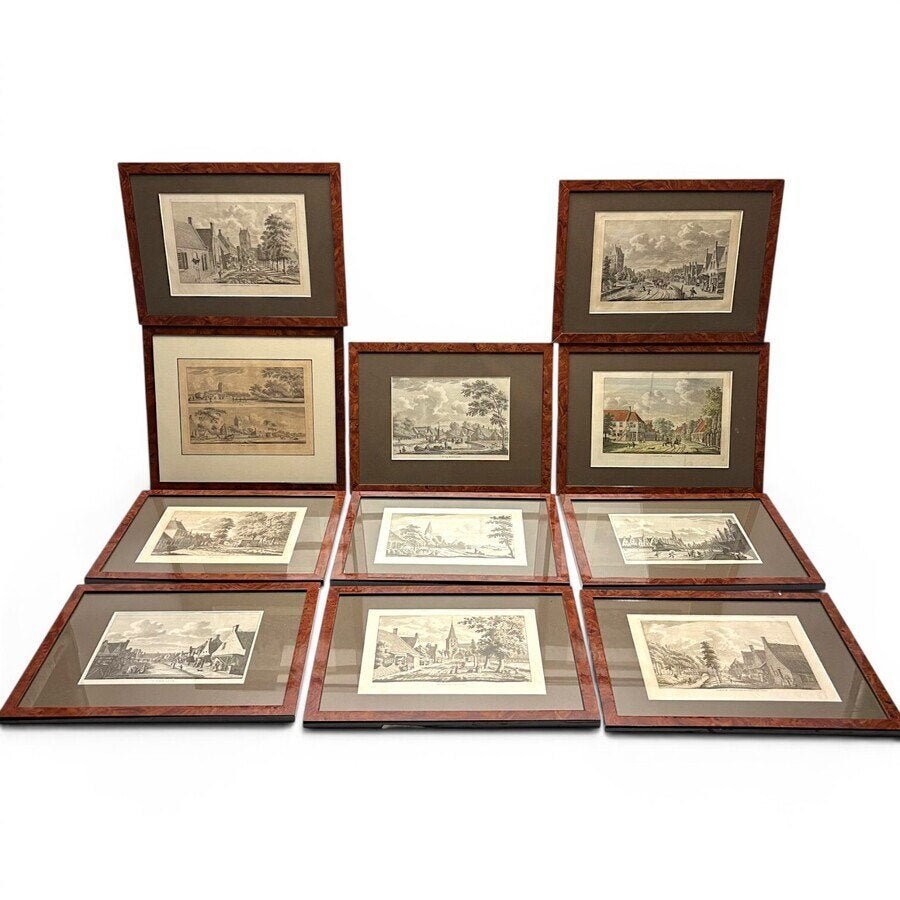 Lot 18e eeuwse kopergravures (10x), Antiek en Kunst, Ophalen of Verzenden