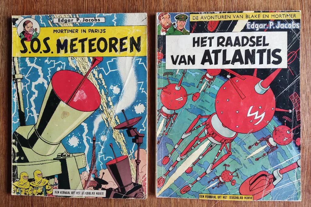 S.O.S. Meteoren / Het raadsel van Atlantis - Edgar P. Jacobs, Meerdere stripboeken, Ophalen of Verzenden, Gelezen