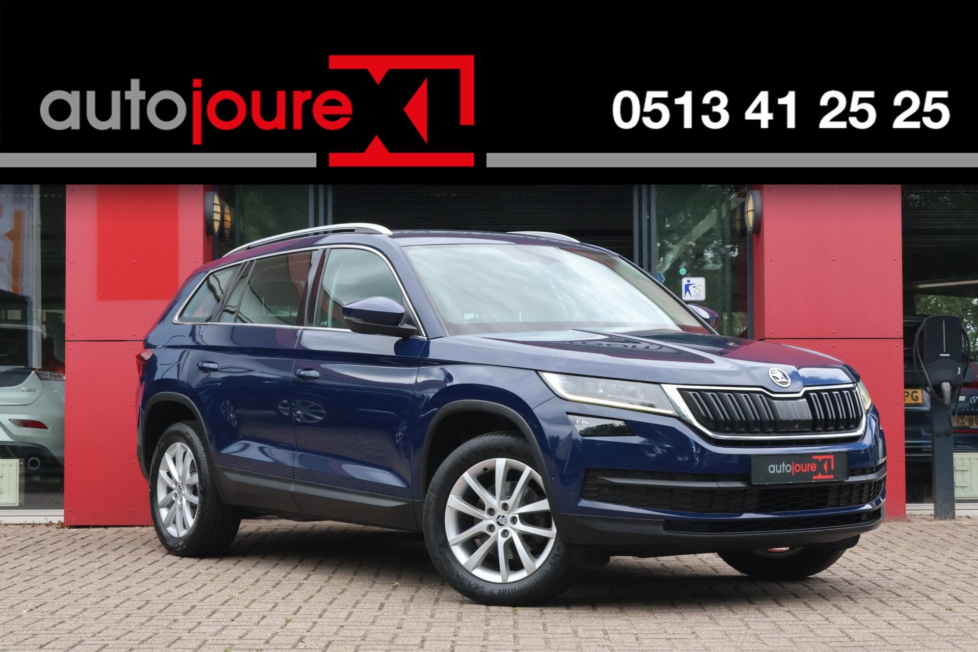 Skoda Kodiaq 1.4 TSI Style Business | Origineel NL | Trekhaa, Auto's, Voorwielaandrijving, Stof, 4 cilinders, Blauw