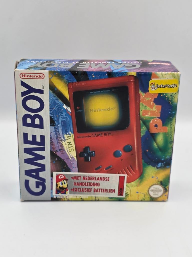 Game Boy Play It Loud Rood Compleet met Box Protector, Ophalen of Verzenden, Zo goed als nieuw, Game Boy Classic, Met beschermhoes of tas