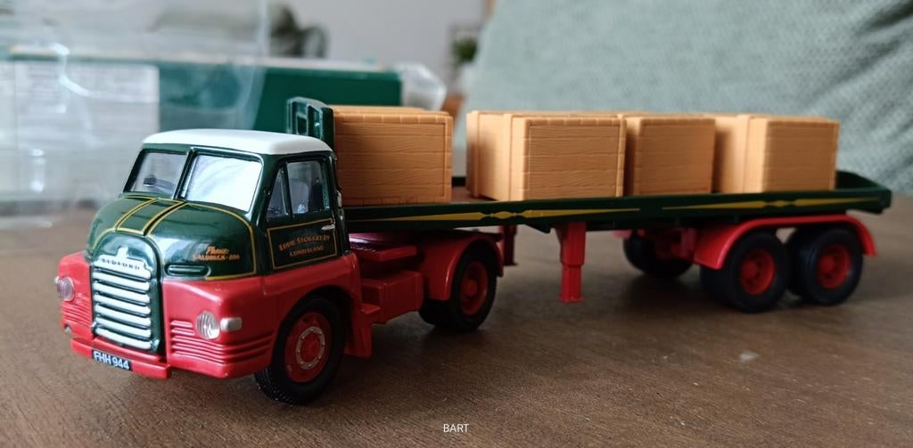 BEDFORD S EDDIE STOBART FLATBED TRAILER CORGI, Ophalen of Verzenden, Zo goed als nieuw, Bus of Vrachtwagen, Corgi
