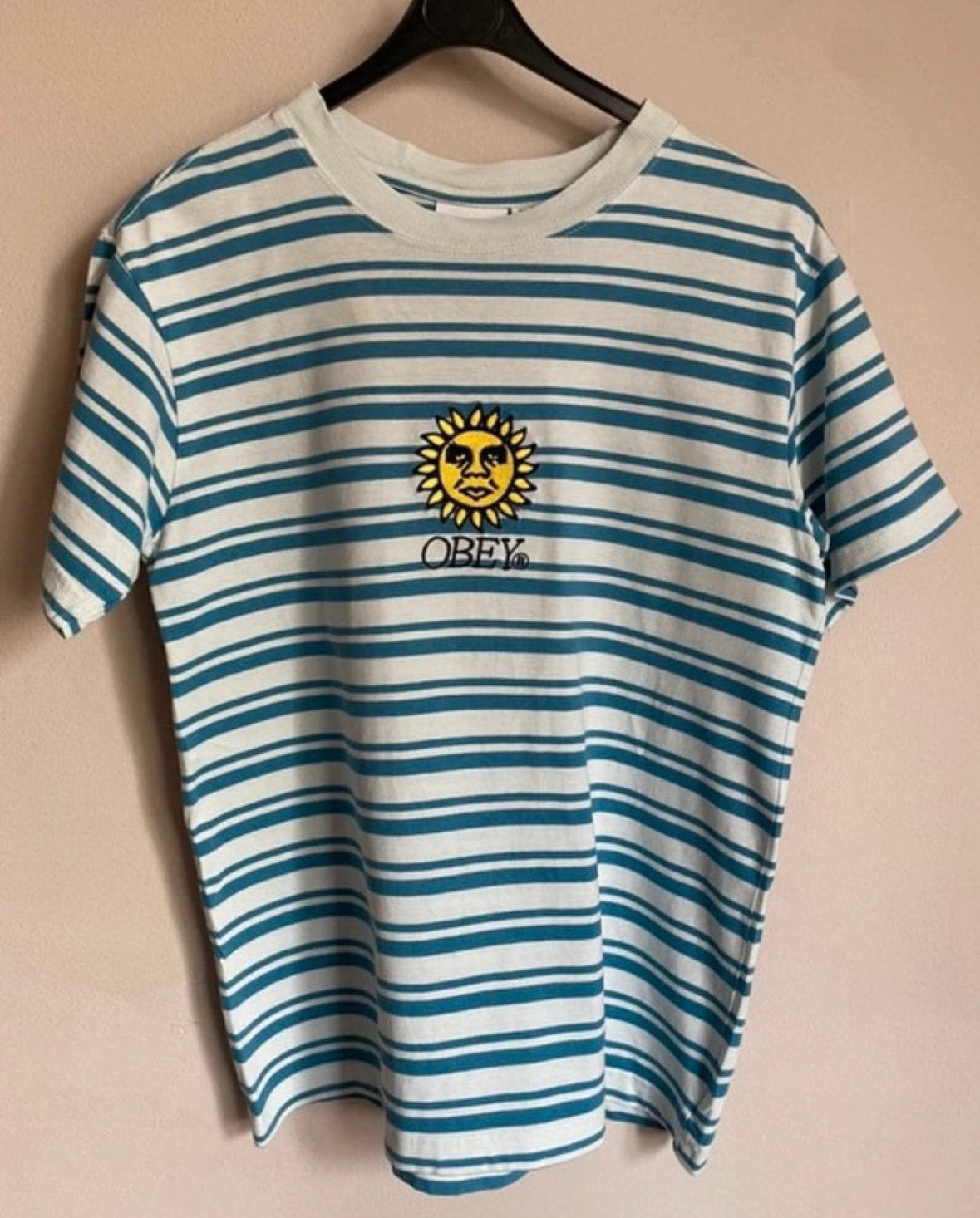 Obey shirt, Ophalen of Verzenden, Zo goed als nieuw, Maat 46 (S) of kleiner, Blauw