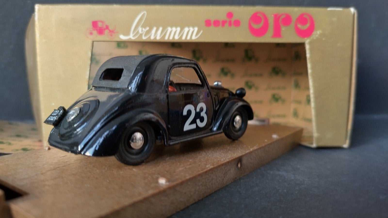 Fiat 500 Topolino Mille Miglia 1:43 Brumm Pol, Overige merken, Auto, Verzenden, .