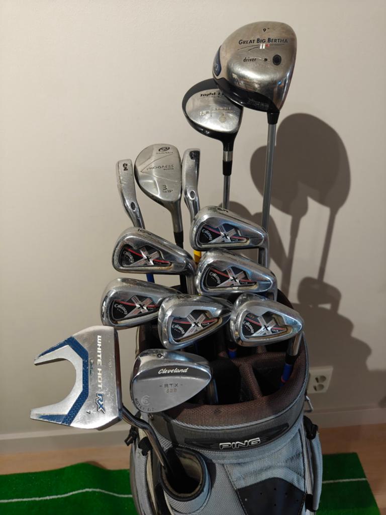 Complete golfset Callaway in luxe PING cartbag, Sport en Fitness, Golf, Ophalen of Verzenden, Zo goed als nieuw, Set, Callaway
