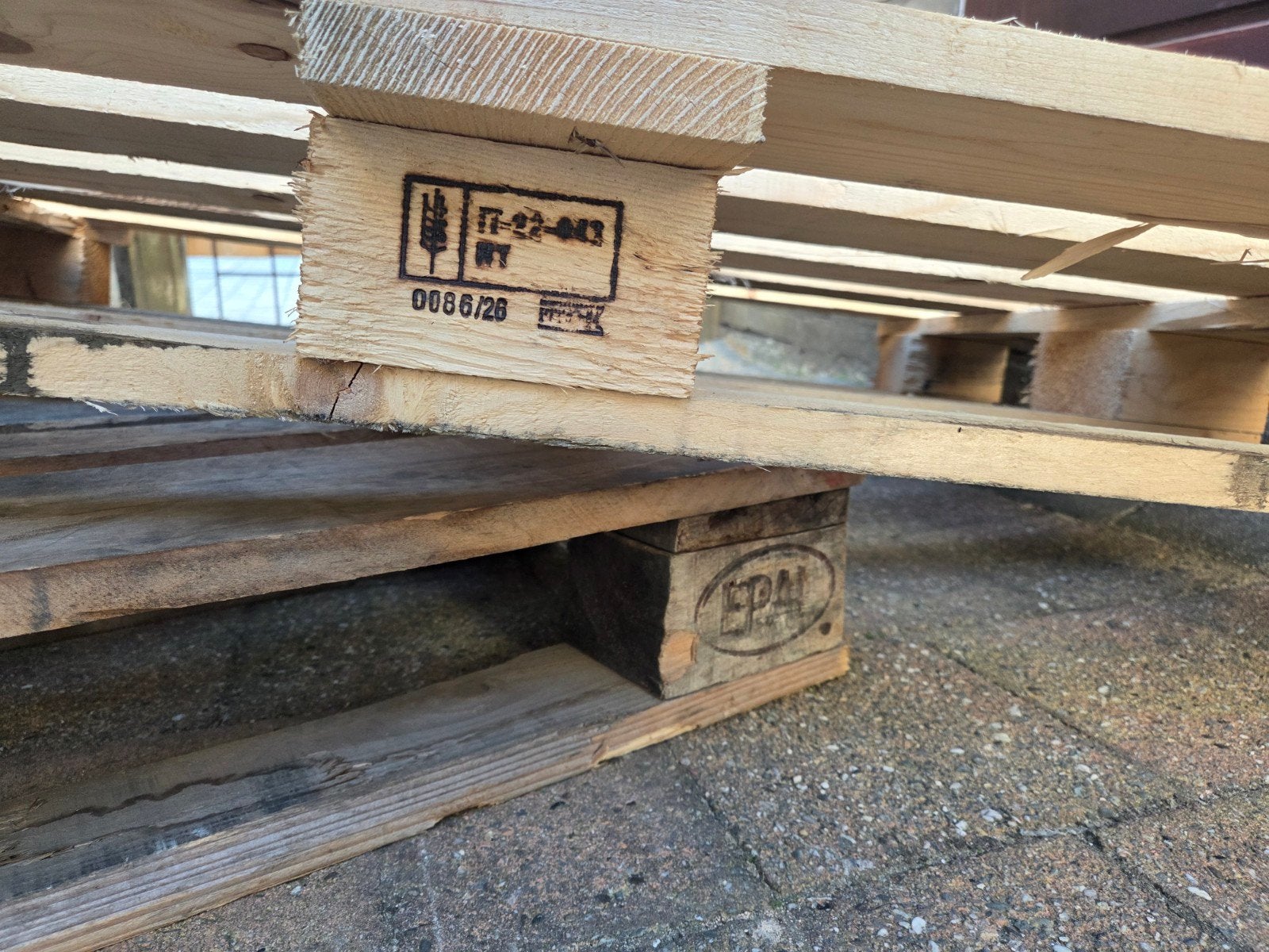 2 houten pallets, gratis ophalen, Ophalen, Gebruikt, Pallet