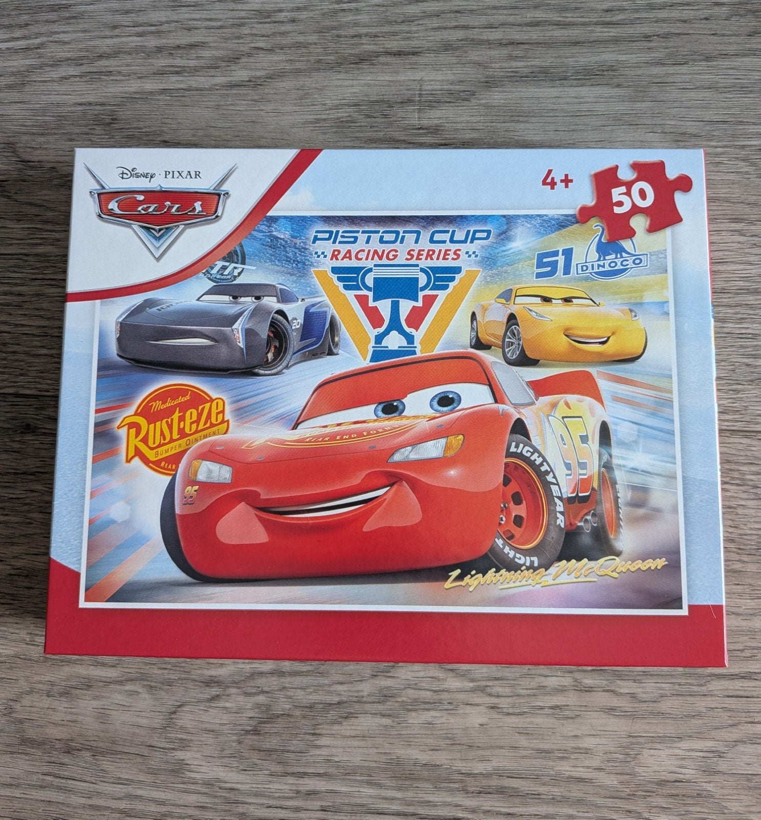 Disney Pixar Cars Piston Cup Racing Series puzzel 50 stukjes, Ophalen of Verzenden, 10 tot 50 stukjes, Zo goed als nieuw, 4 tot 6 jaar