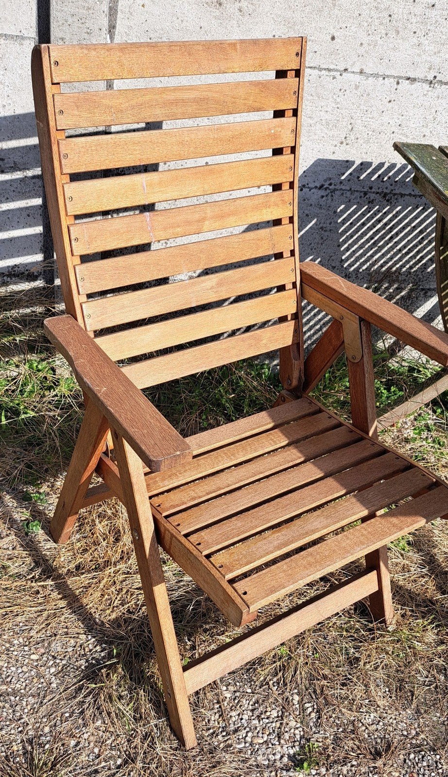 2 Teak houten inklapbare tuin stoelen, Ophalen, Hout