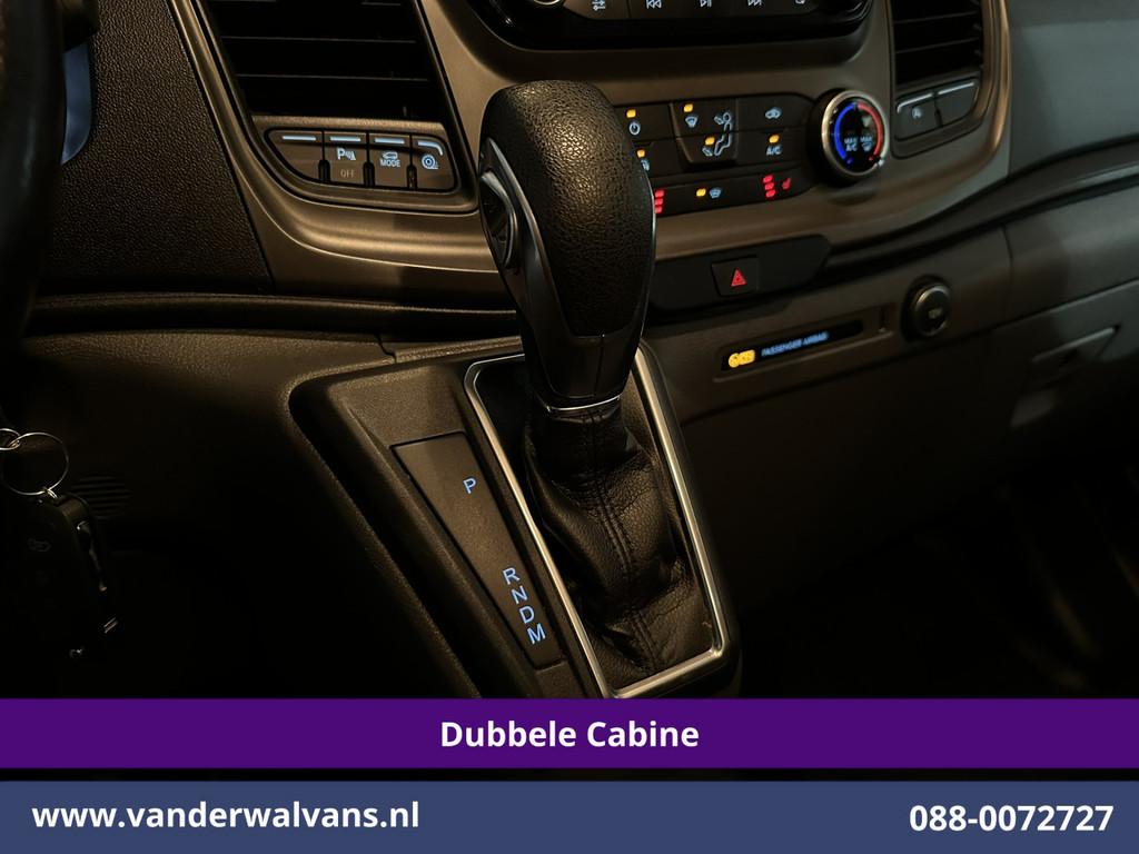 Ford Transit Custom 2.0 TDCI 131pk Automaat L2H1 Dubbele Cab, Stof, 4 cilinders, 1850 kg, Wit