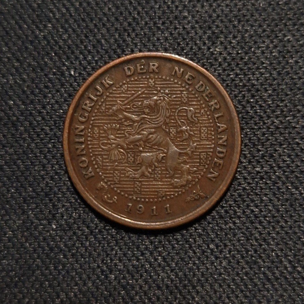 1/2 cent 1911, Verzenden, Koningin Wilhelmina, Overige waardes, Losse munt