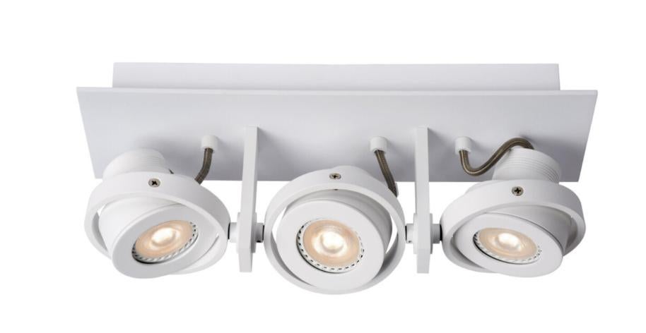 Lucide Landa Plafondspot Spotlamp Wit GU10 3x5W LED NIEUW, Ophalen of Verzenden, Nieuw, Plafondspot of Wandspot