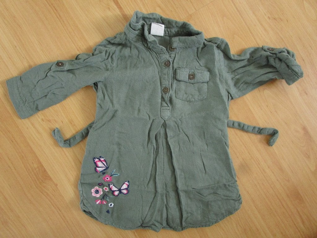 H&M - blouse jurkje maat 74, Kinderen en Baby's, Babykleding | Maat 74, Meisje, Jurkje of Rokje, H&M, Ophalen of Verzenden