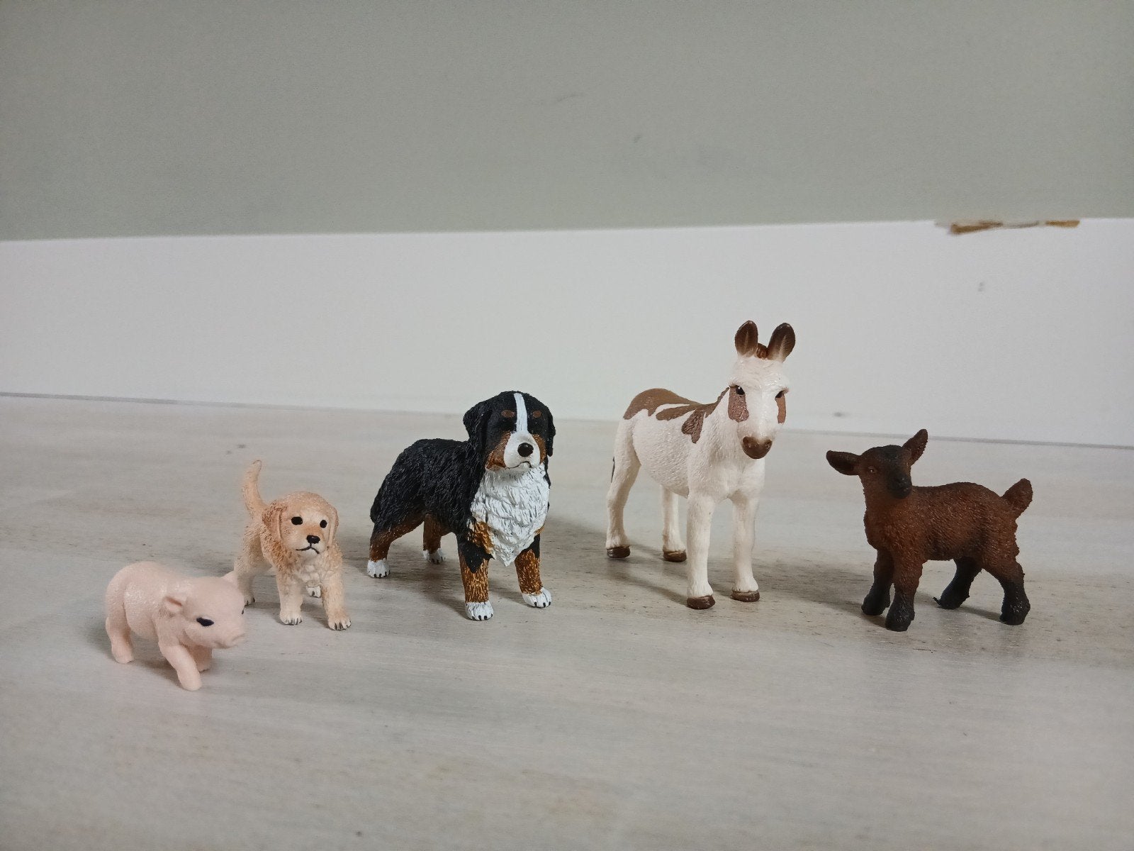 Schleich figuren: babygeit, ezel, hond, biggetje, Ophalen of Verzenden, Zo goed als nieuw