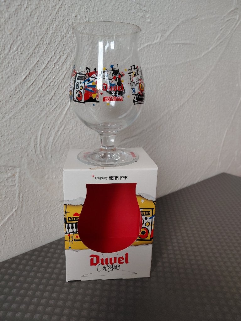 Duvel glas Henri PFR, Ophalen of Verzenden, Zo goed als nieuw, Glas of Glazen, Duvel