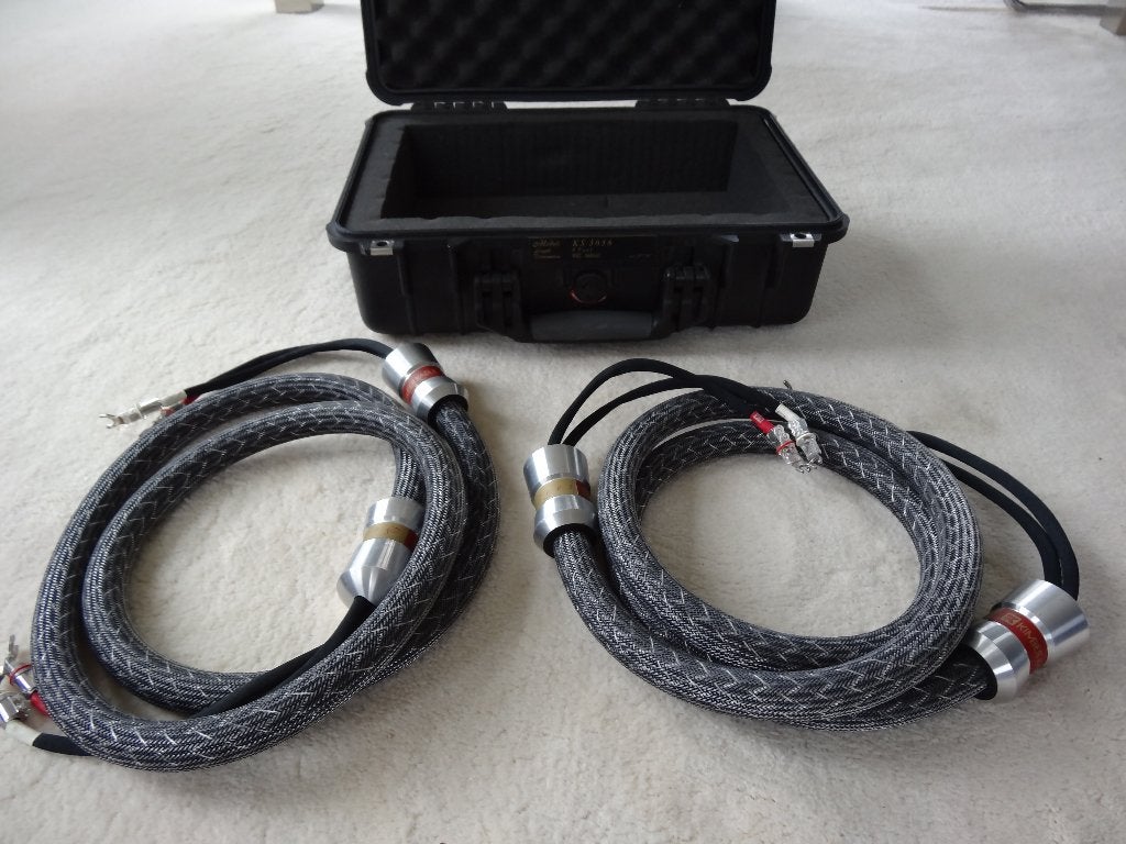 Kimber Kable select KS3038 silver speaker cables 2,5 meters, Ophalen, Zo goed als nieuw, 2 tot 5 meter, Luidsprekerkabel