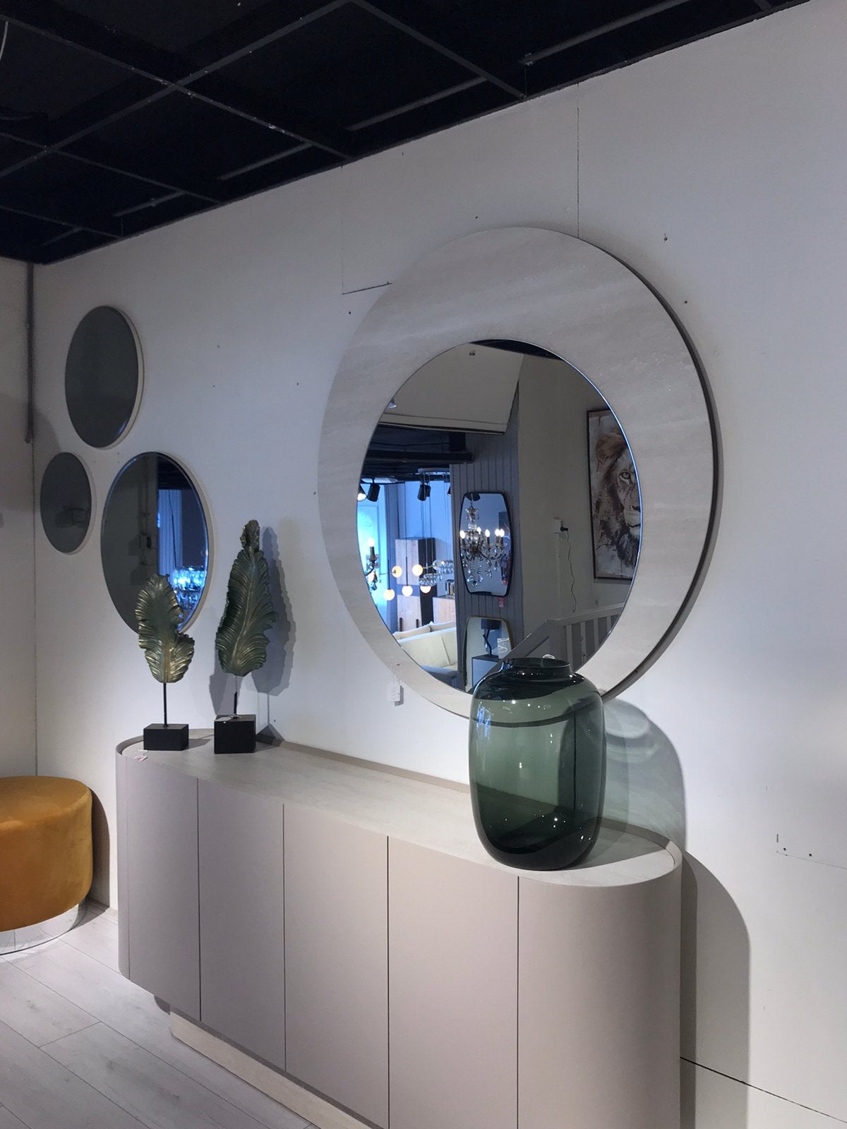 Showroom spiegels, Huis en Inrichting, Woonaccessoires | Spiegels, Minder dan 50 cm, Rond, Nieuw, Ophalen of Verzenden