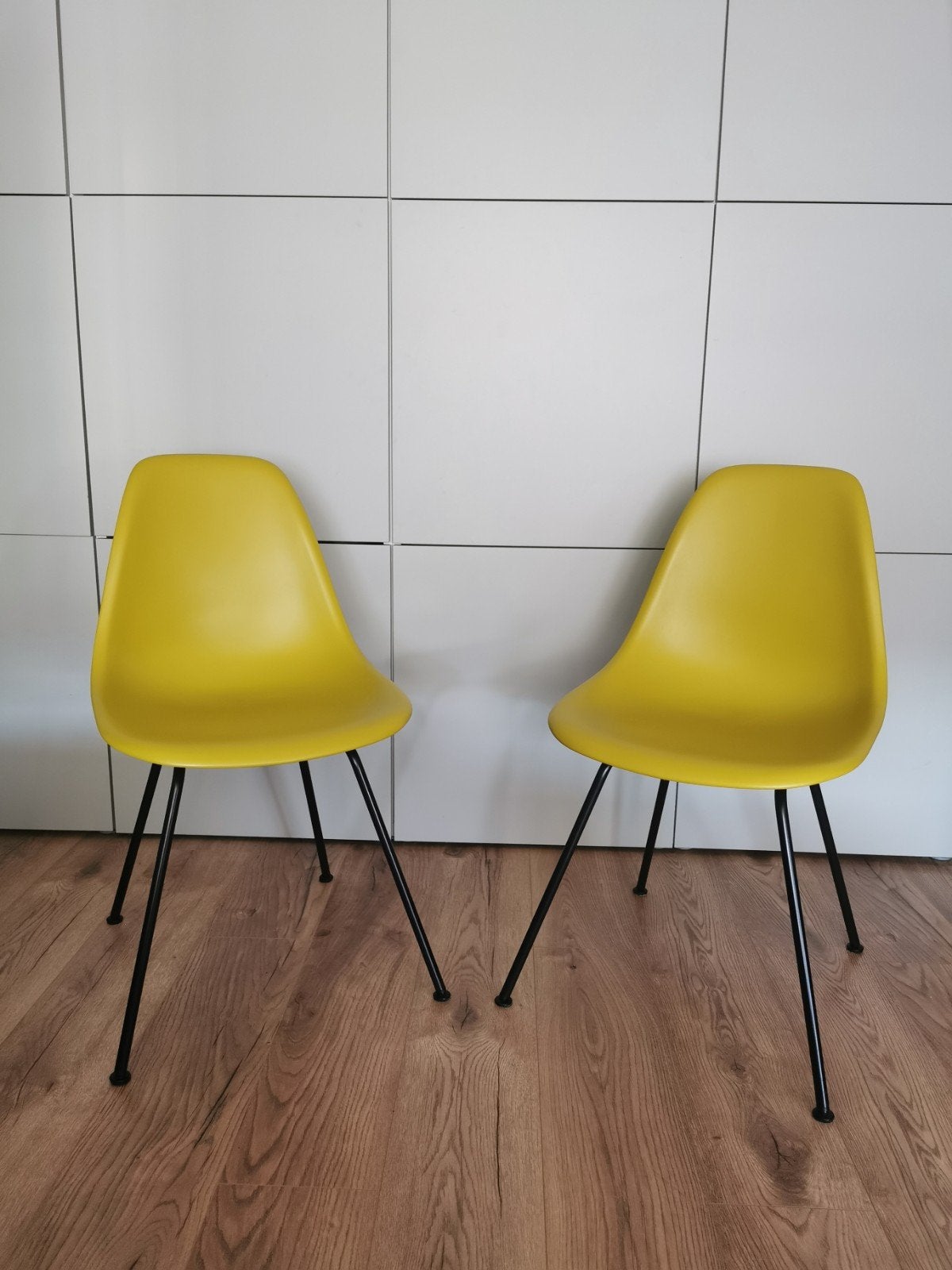 Set van 2 originele Vitra Eames DSX stoelen (Geel), Ophalen
