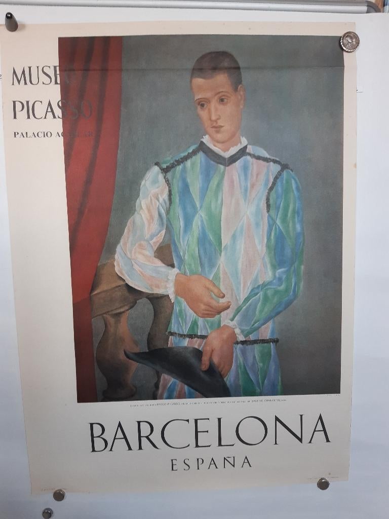 Originele poster Picasso Museum ter ere van zijn verjaardag, Verzenden, A1 t/m A3, Film en Tv, Rechthoekig Staand